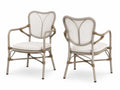 Chaise de jardin en métal et rotin synthétique avec coussin 75x68x83cm