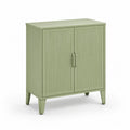 Buffet de rangement en métal vert clair avec portes 80x95 cm